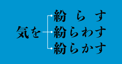 紛らす／紛らわす／紛らかす――同じ意味でも回答は大差