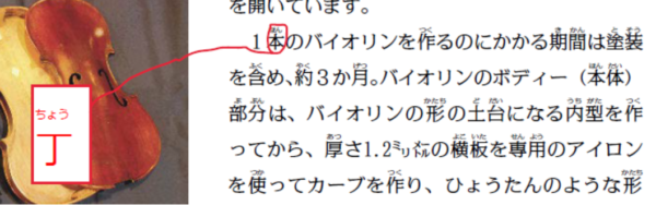 丁 で数えるバイオリン 毎日ことば