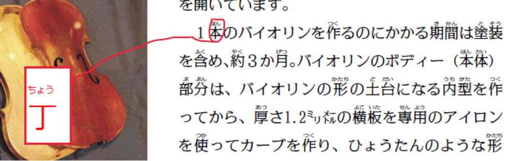 「丁」で数えるバイオリン